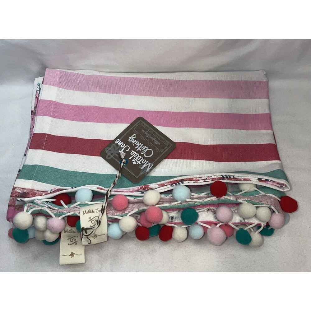 Matilda Jane Baking Towel Set 2 pack Flower And Stripe Dish towels New With Tags